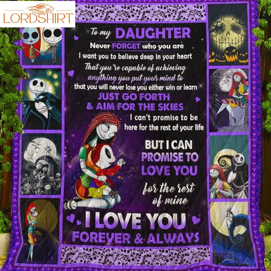 I Love You Forever Always The Nightmare Before Christmas 3D Quilt Blanket