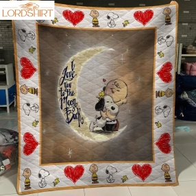 I Love You Snoopy Customize Quilt Blanket