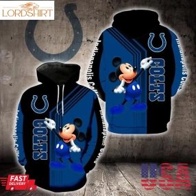 Indianpolis Colts Mickey Mouse 3D Hoodie