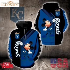 Kansas City Royals Mickey Mouse Full Print K1369 Hoodie