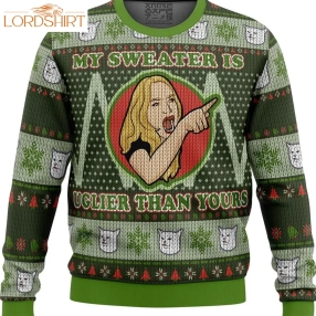 Karen Yelling At Grumpy Cat Meme Ugly Sweater