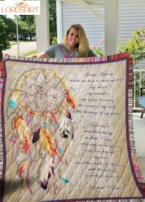 Lakota Prayer, Dream Catcher 3D Quilt Blanket