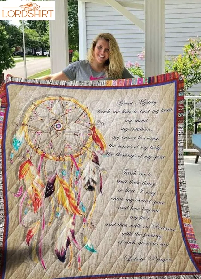 Lakota Prayer, Dream Catcher 3D Quilt Blanket