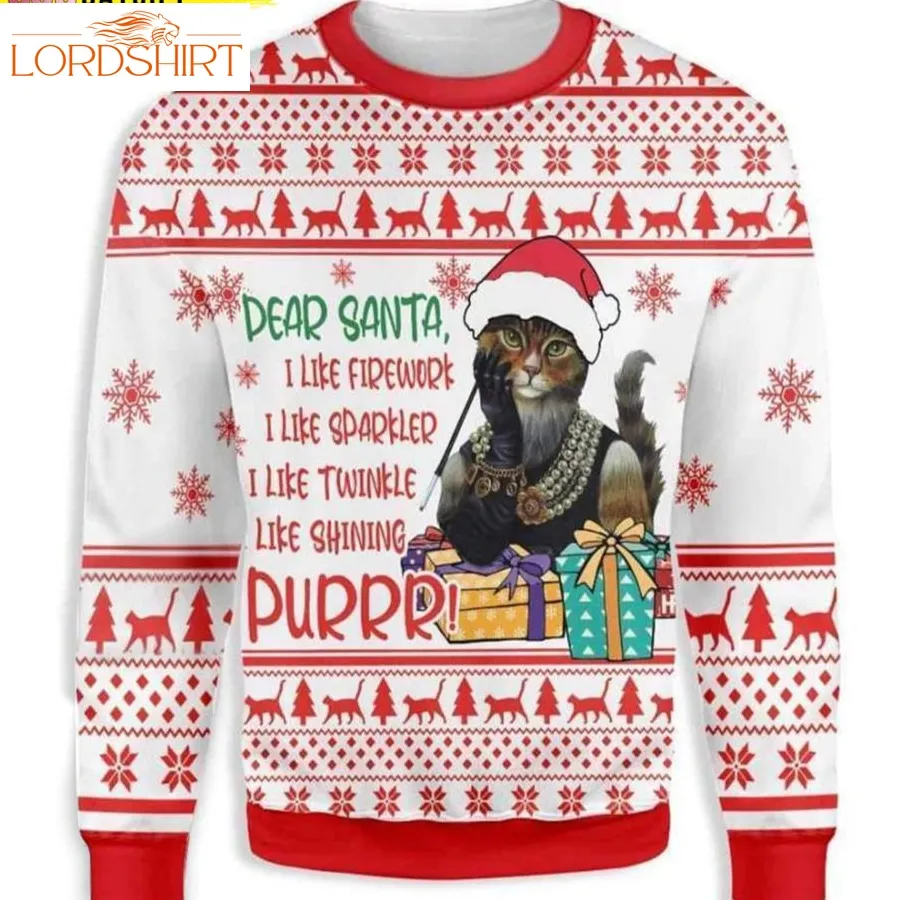 Like Santa Funny Cat Ugly Christmas Sweater