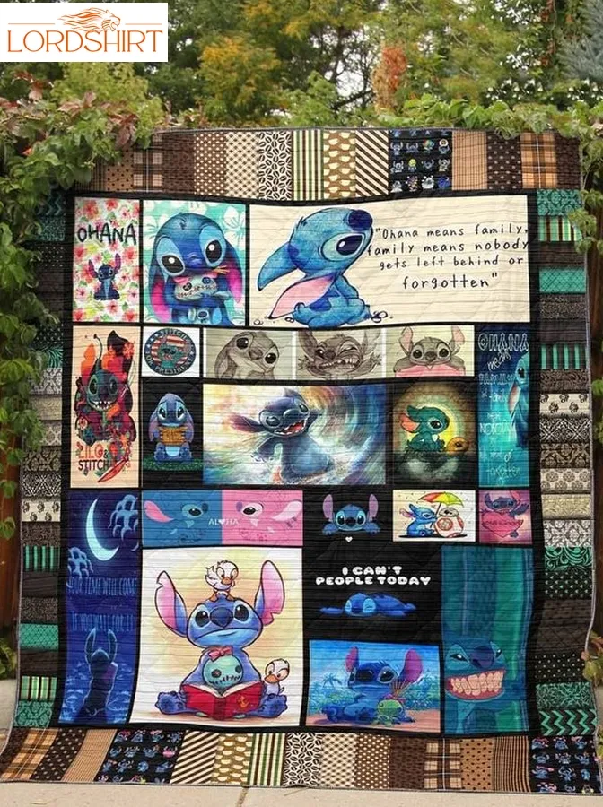 Lilo And Stitch Ohana Means Family All Season Plus Size Quilt Blanket