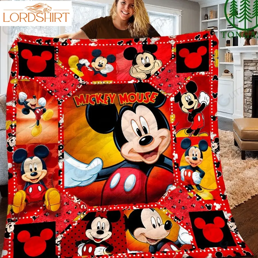 Limited Edition Disney Mickey Happy Mouse Quilt Blanket