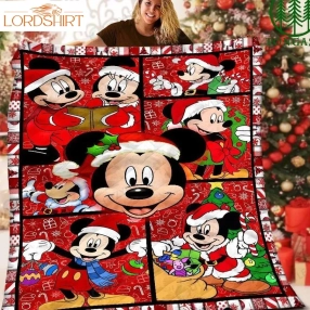 Limited Edition Mickey Christmas Gift Quilt Blanket