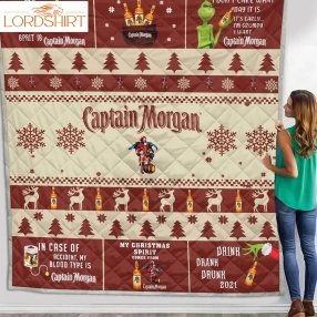 Limited Grinch Christmas Captain Morgan Blanket Quilt