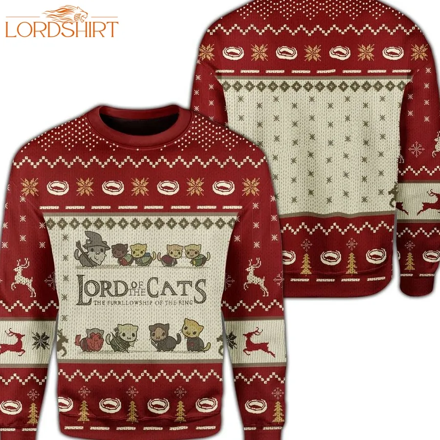 Lord Of The Cats The Furrllowship Of The Ring Christmas Sweater