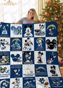 Los Angeles Chargers Disney Quilt Blanket