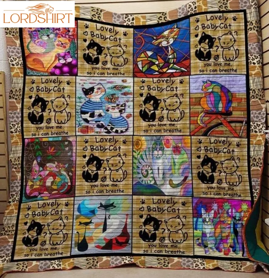 Lovely Baby Cat 3D Customized Quilt