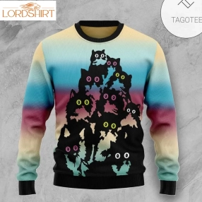 Lovely Black Cat Ugly Sweater