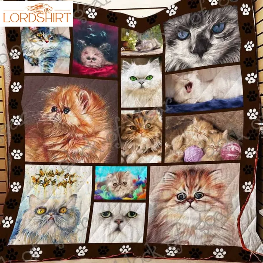 Lovely Persian Cats 3D Quilt Blanket