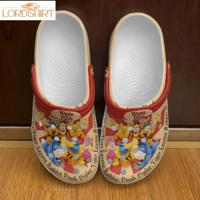 Lovely Winnie The Pooh For Lover Rubber Crocs Crocband Clogs  Tl97