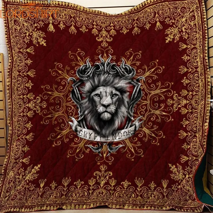 Mandala The Gryffindor Lion Harry Potter 3D Customize Quilt Blanket