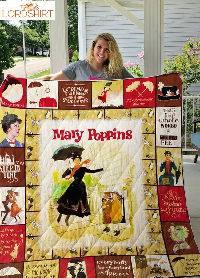 Mary Poppins Walt Disney Quilt Blanket Gift Birthday Christmas Julie Andrews