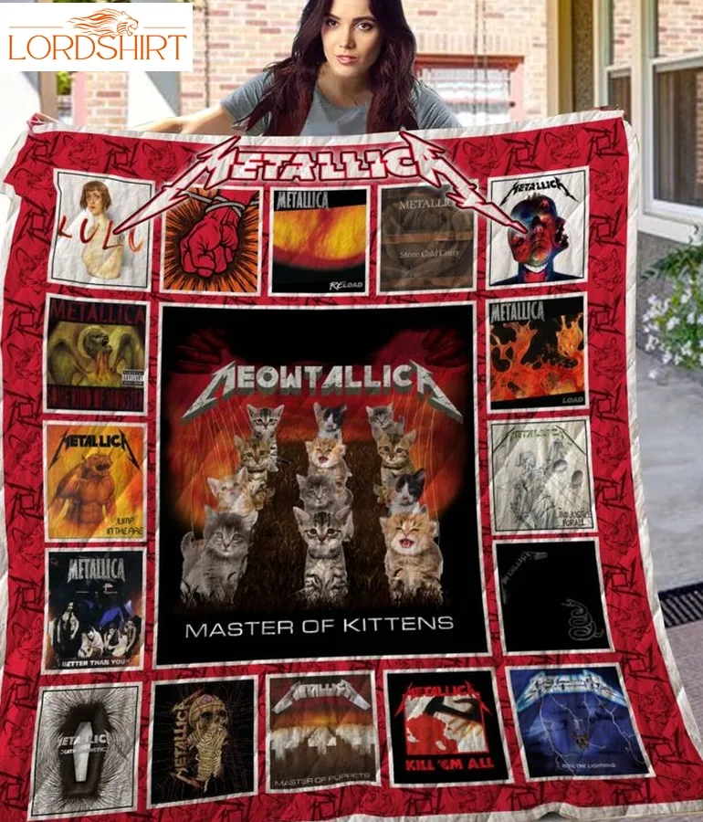 Meowtallica Cat 3D Customized Quilt Blanket