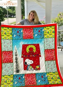 Merry Christmas Snoopy Quilt Blanket