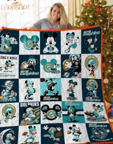 Miami Dolphins Disney Quilt Blanket