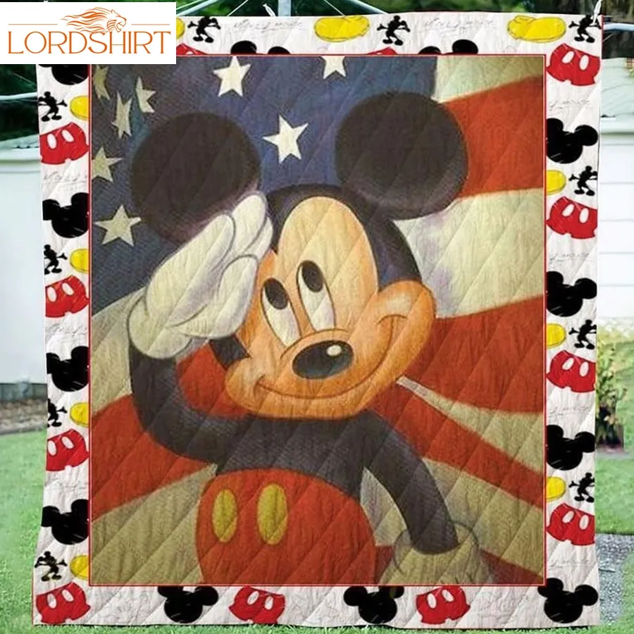 Mickey America 3D Customize Quilt Blanket