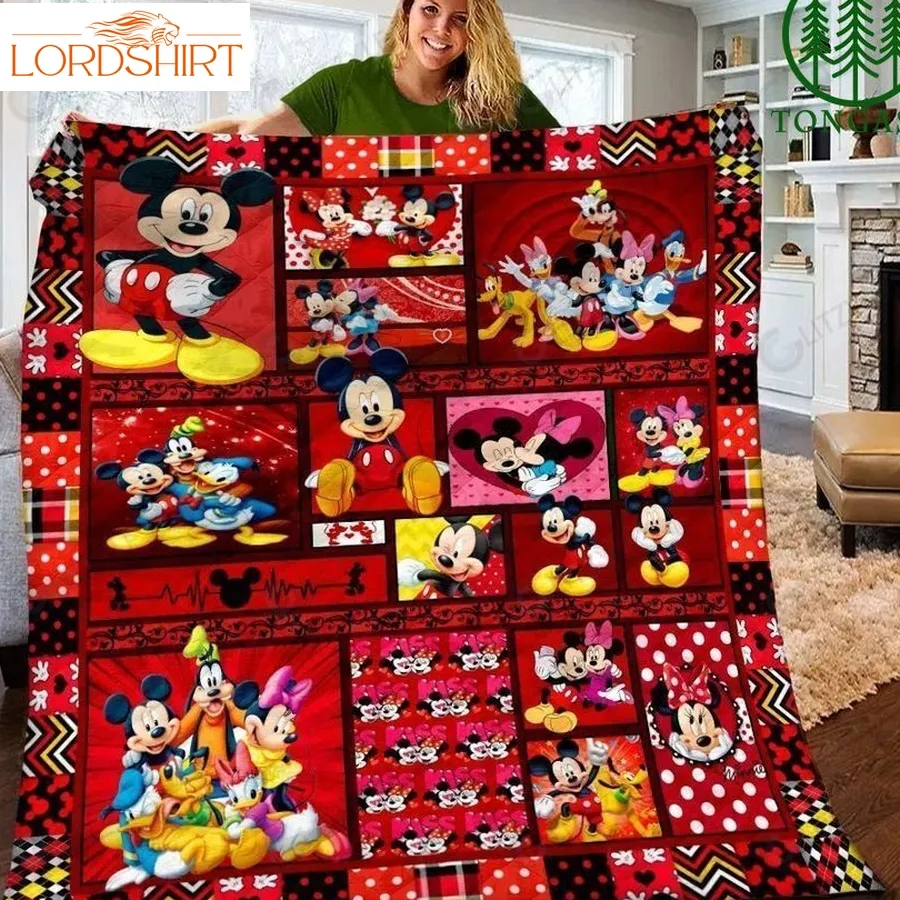 Mickey And Disney Characters Quilt Blanket