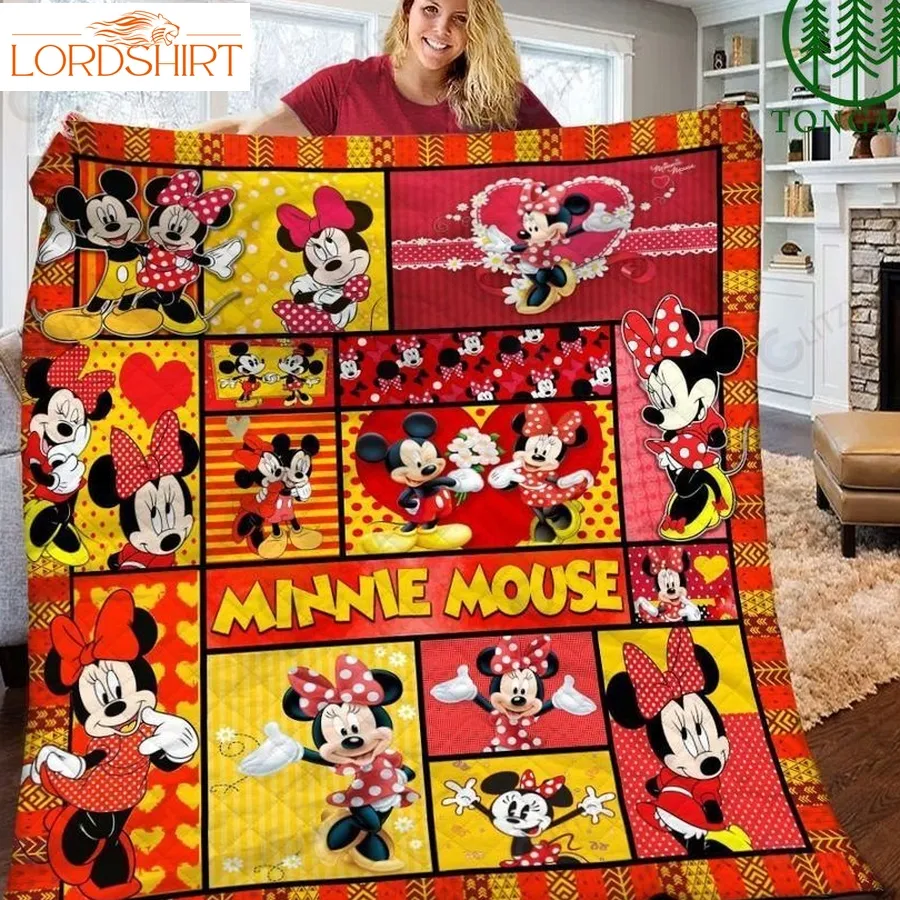 Mickey And Minnie Couple Quilt Blanket