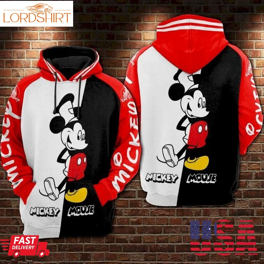 Mickey And Minnie Hoodie Sweater Shirt Mickey And Minnie On A Mushroom