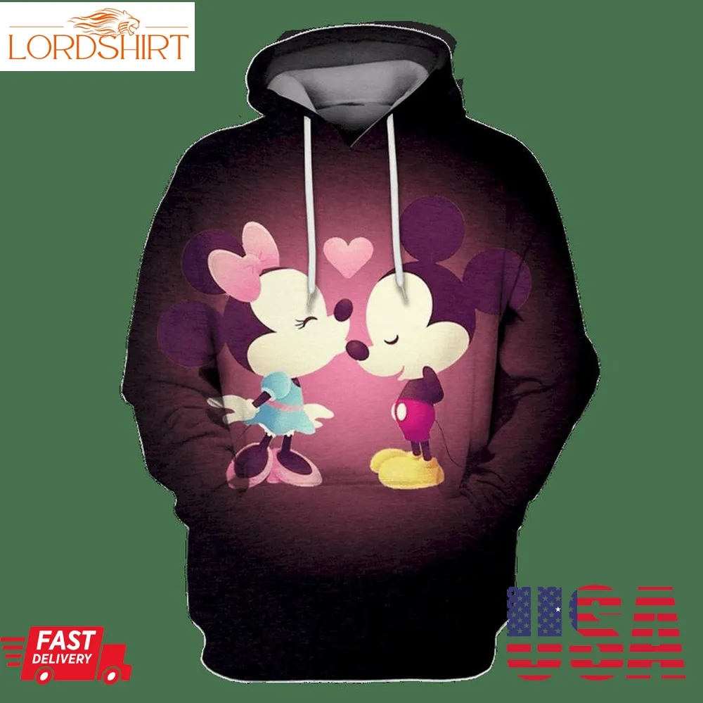 Mickey And Minnie Mouse Full Over Print 0201 Hoodie And Zipper