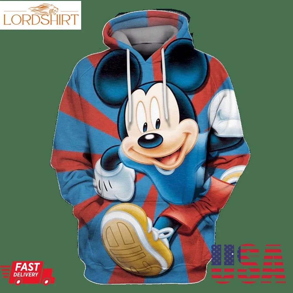 Mickey And Minnie Mouse Full Over Print 0203 Hoodie And Zipper