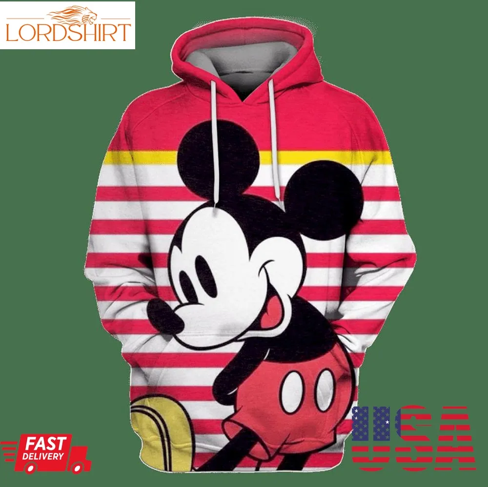 Mickey And Minnie Mouse Full Over Print 0358 Hoodie And Zipper