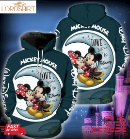 Mickey And Minnie Mouse Full Print K1885 Hoodie And Zipper