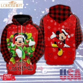 Mickey Christmas 3D All Over Print Hoodie Zip Up Hoodie Ugly