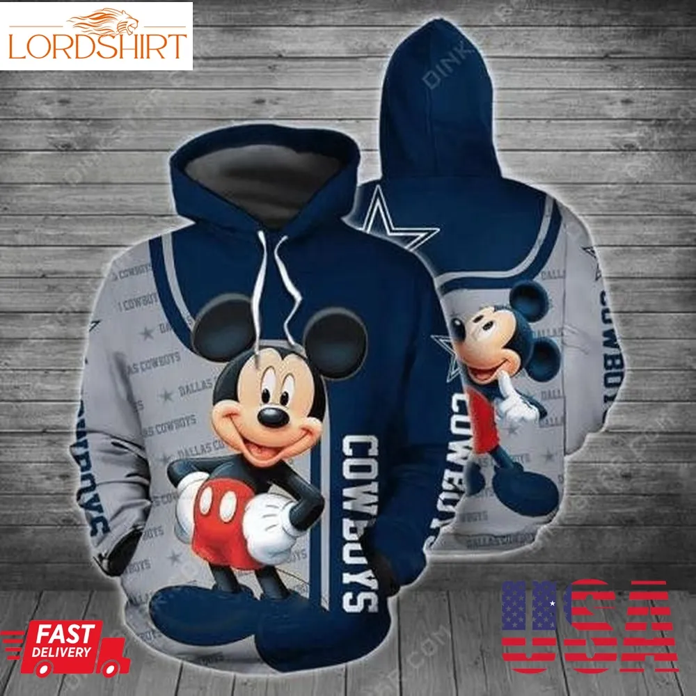 Mickey Dallas Cowboys 3D Hoodie For Men For Women All Over Printed Hoodie