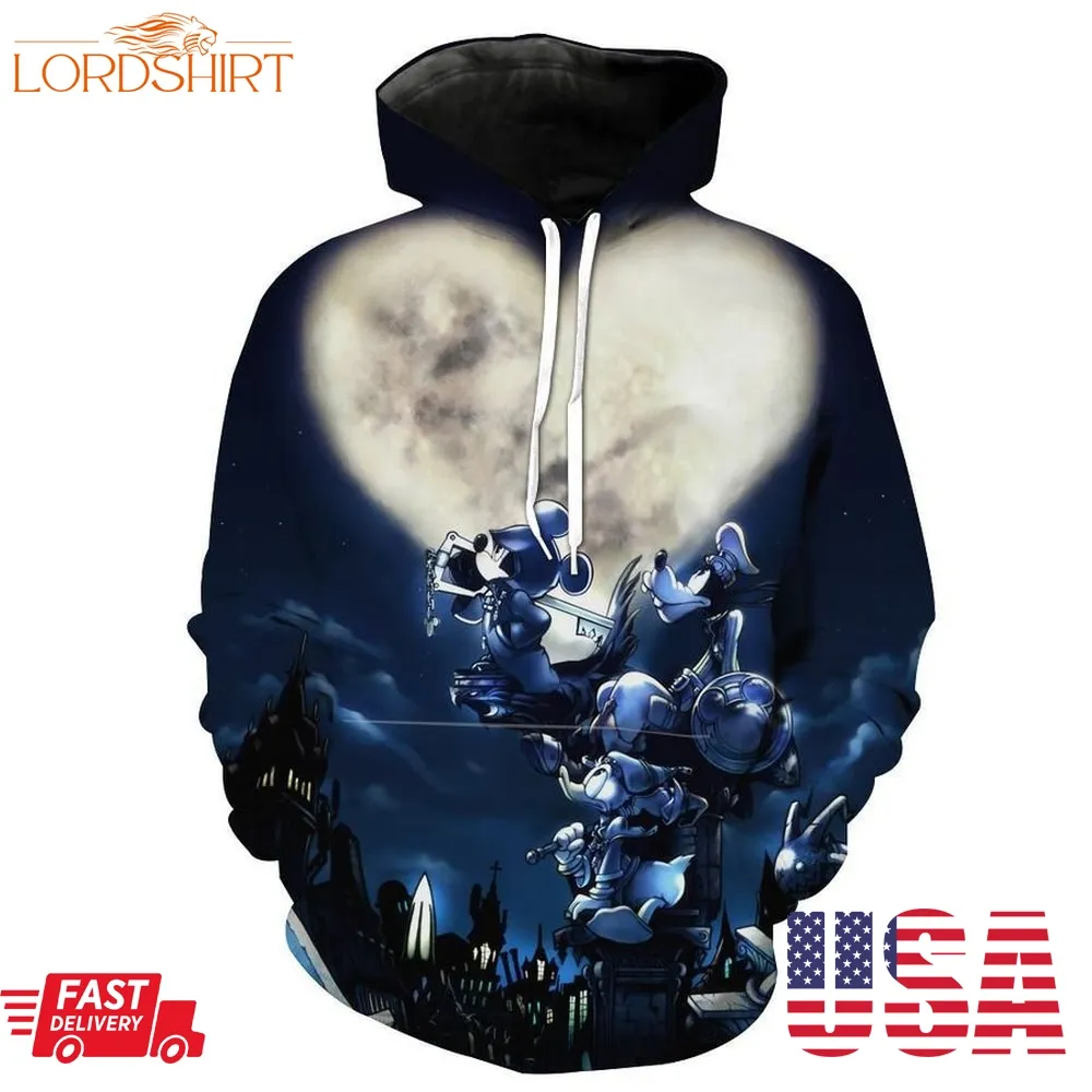 Mickey Goofy And Donald Kingdom Hearts Kingdom Hearts Hoodie 3D