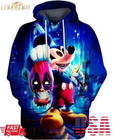 Mickey Kill Deadpool Walt Disney Mavel 3D Hoodie For Men For Women Mickey Kill Deadpool All Over Printed Hoodie Mickey Kill Deadpool 3D Full Printing Shirt