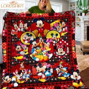 Mickey Minnie Lovely Couple Printed Quilt Blanket