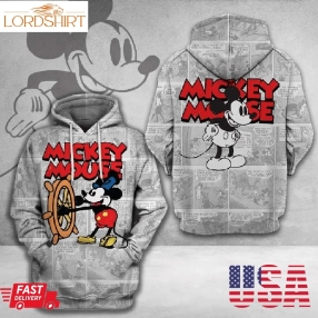 Mickey Mouse Comic Page Hoodie Sweatshirt Tshirt