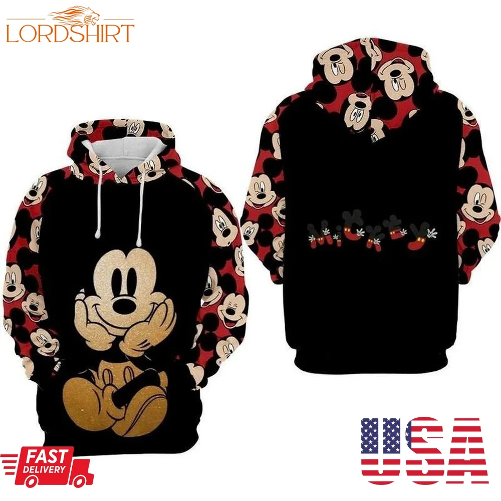 Mickey Mouse Patches Pattern Hoodie Sweater Shirt