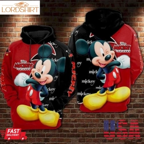 Mickey Mouse Red Hoodie Sweater Shirt 090231