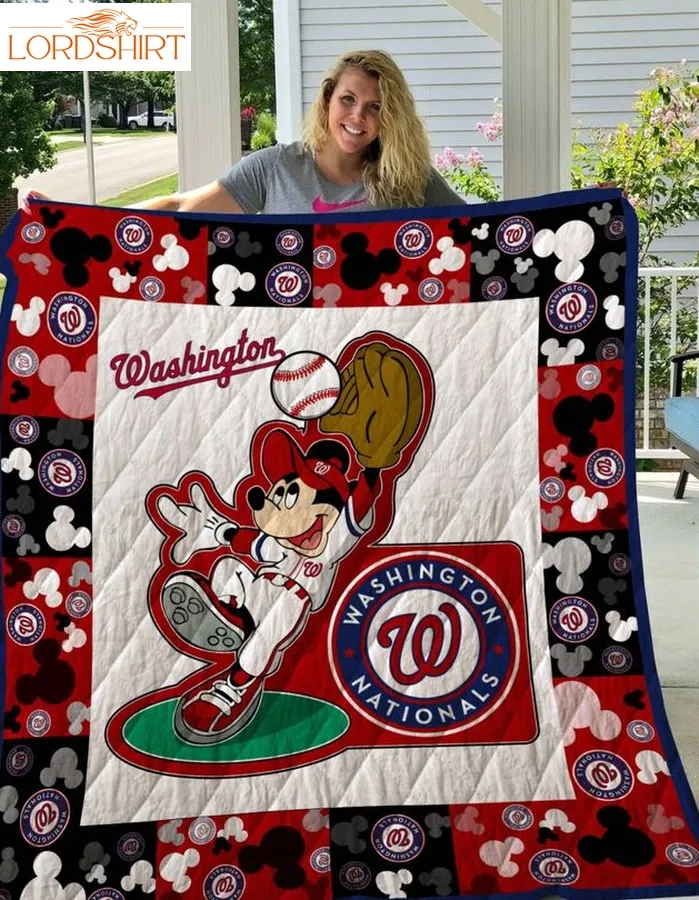 Mickey Washington Nationals 3D Customized Quilt Blanket