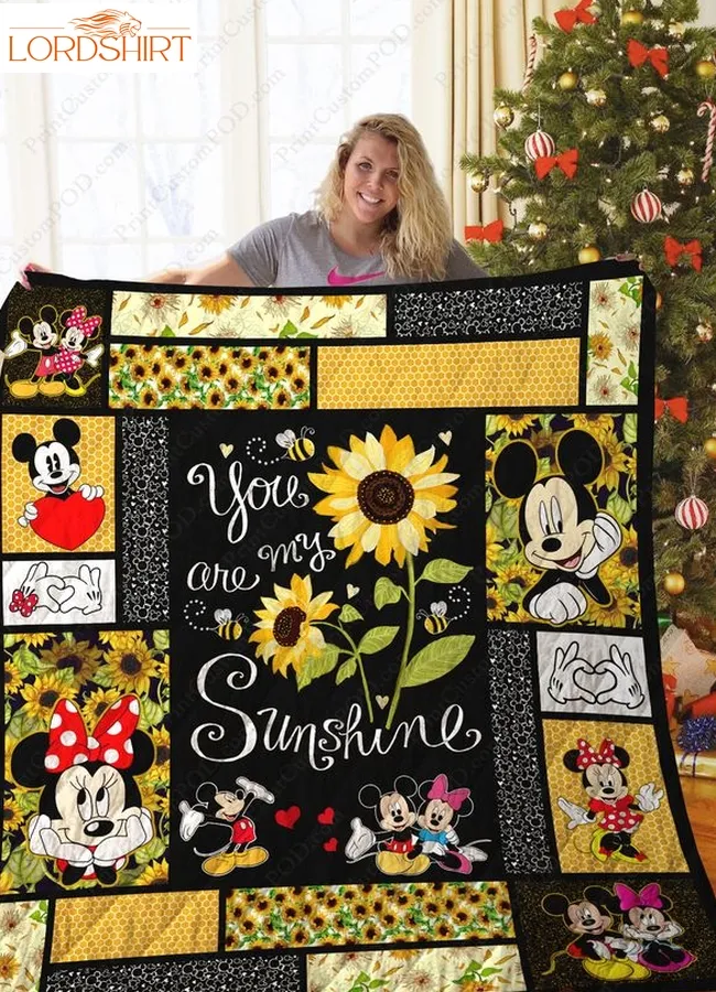 Mickey You Are My Sunshine Quilt Blanket