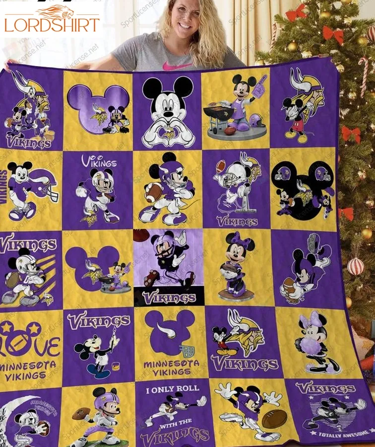 Minnesota Vikings Disney Quilt Blanket