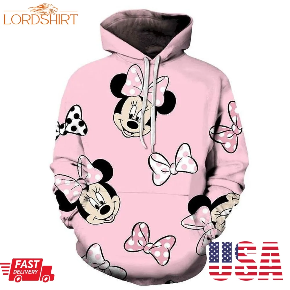 Minnie Mouse Cartoon 3D Sweatshirt Hoodie Pullover