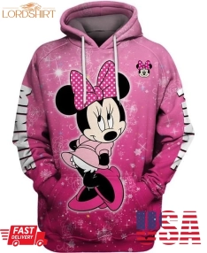 Minnie Mouse Cute 3D To Daughter Disney Gift Aop Unisex Hoodie