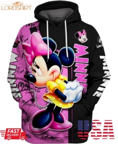 Minnie Mouse Pullover And Zip Pered Hoodies Custom 3D Graphic Printed 3D Hoodie All Over Print Hoodie For Men For Womenhoodie