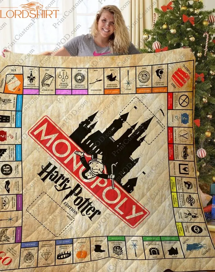 Monopoly Harry Potter Christmas Quilt Blanket