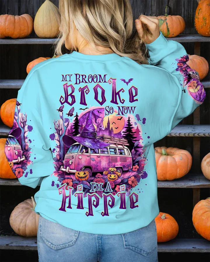 My Broom Broke So Now I'm A Hippie Halloween All Over Print