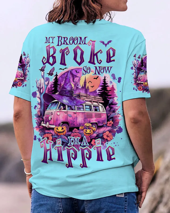 My Broom Broke So Now I'm A Hippie Halloween All Over Print