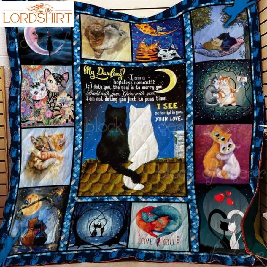 My Darling Cat Lady Quilt Blanket