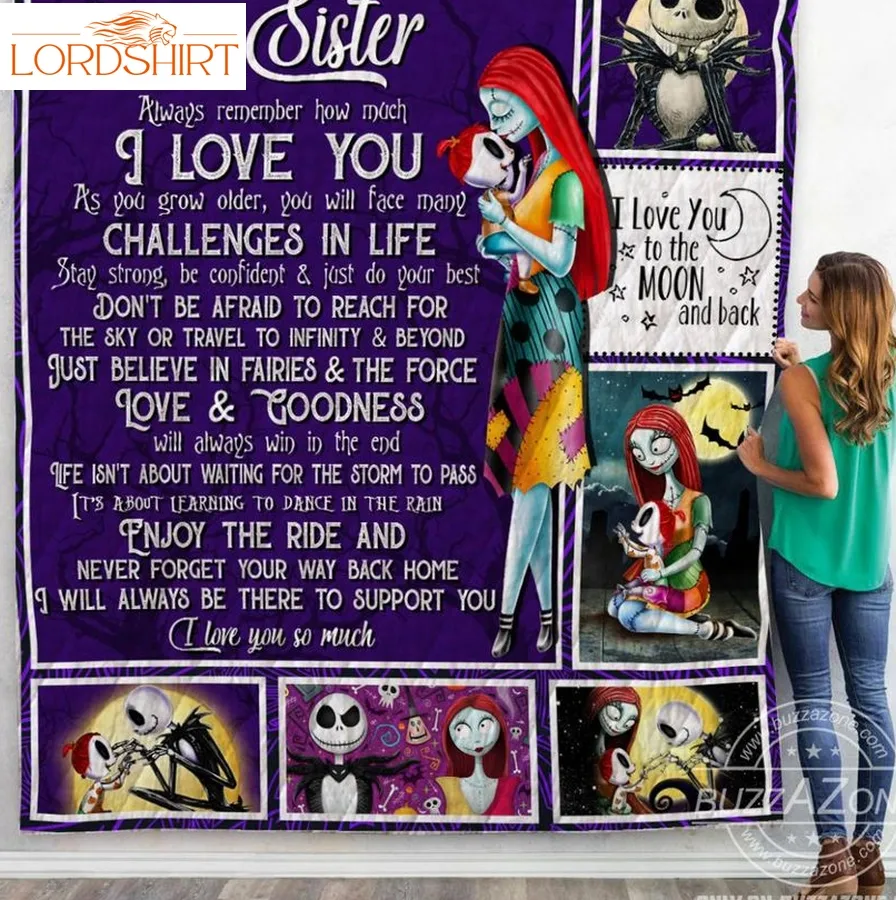 My Sister Will Always Be There To Support You Vv_ The Nightmare Before Christmas 3D Quilt Blanket